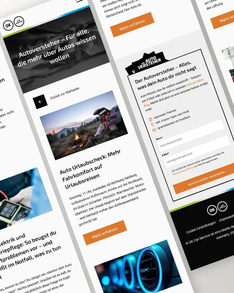 Arbeitsproben der OK Car-Service Blog Kommunikation