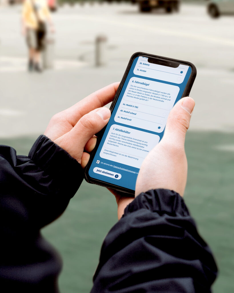Umfrage Website für die Stadt Emden